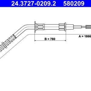 Cablu frana de parcare ATE 24.3727-0209.2