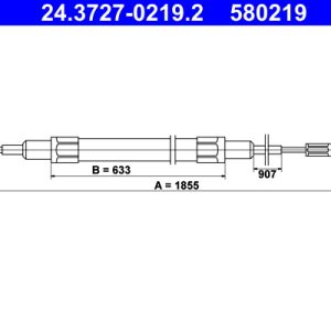 Cablu frana de parcare ATE 24.3727-0219.2