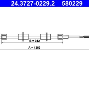 Cablu frana de parcare ATE 24.3727-0229.2