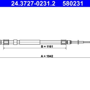 Cablu frana de parcare ATE 24.3727-0231.2