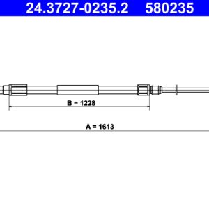 Cablu frana de parcare ATE 24.3727-0235.2