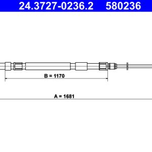 Cablu frana de parcare ATE 24.3727-0236.2