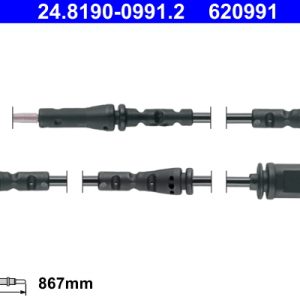 Senzor de avertizare uzura placute de frana ATE 24.8190-0991.2
