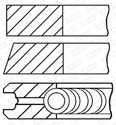 Set segmenti piston -> CHEVROLET AVEO hatchback (T300) 1.3 D diesel 75 cai -> GOETZE ENGINE 08-435706-00