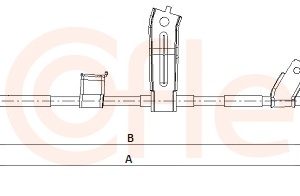 Cablu frana de parcare -> CHEVROLET SPARK (M300) 1.0 benzina 68 cai -> COFLE 17.3514