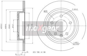 Disc frana -> CHEVROLET CRUZE hatchback (J305) 1.4 benzina 140 cai -> MAXGEAR 19-2331MAX
