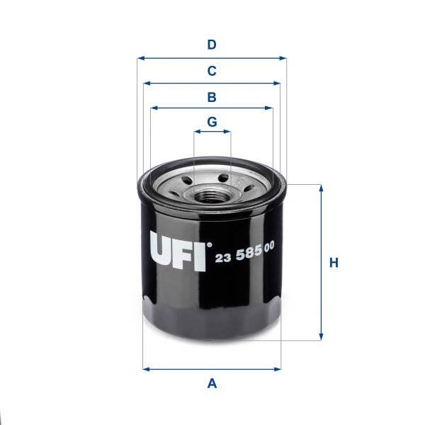 Filtru ulei -> CHEVROLET SPARK 1.0 SX benzina 67 cai -> UFI 23.585.00