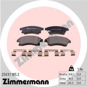 Placute frana -> CHEVROLET CRUZE Station Wagon (J308) 1.4 benzina 140 cai -> ZIMMERMANN 25031.185.2