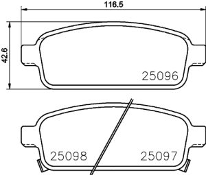 Placute frana -> CHEVROLET CRUZE hatchback (J305) 1.4 benzina 140 cai -> DON PCP1052