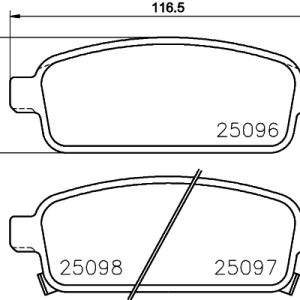 Placute frana -> CHEVROLET CRUZE hatchback (J305) 1.4 benzina 140 cai -> DON PCP1052
