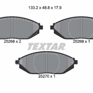 Placute frana -> CHEVROLET SPARK (M300) 1.0 benzina 65 cai -> TEXTAR 2526801