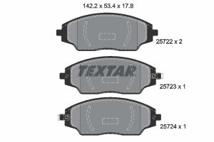 Placute frana -> CHEVROLET AVEO hatchback (T300) 1.2 benzina 69 cai -> TEXTAR 2572201
