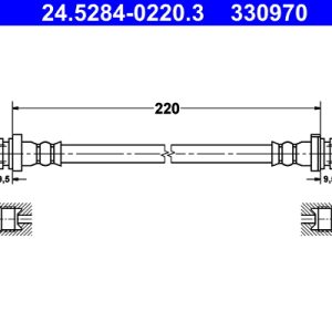 Furtun frana -> CHEVROLET SPARK 0.8 benzina 50 cai -> ATE 24.5284-0220.3