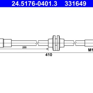 Furtun frana -> CHEVROLET CRUZE Station Wagon (J308) 1.4 benzina 140 cai -> ATE 24.5176-0401.3