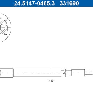 Furtun frana -> CHEVROLET TRAX 1.4 LPG Benzina/Autogaz (GPL) 140 cai -> ATE 24.5147-0465.3