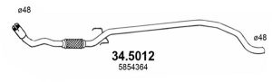 Racord evacuare -> CHEVROLET AVEO hatchback (T300) 1.3 D diesel 75 cai -> ASSO 34.5012