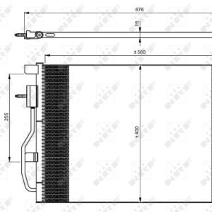Condensator climatizare -> CHEVROLET AVEO limuzina (T300) 1.2 benzina 69 cai -> NRF 350044