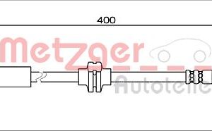 Furtun frana -> CHEVROLET CRUZE (J300) 1.4 benzina 140 cai -> METZGER 4111622