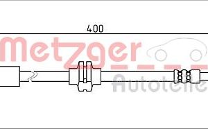 Furtun frana -> CHEVROLET CRUZE (J300) 1.4 benzina 140 cai -> METZGER 4111623