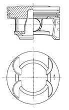 Piston -> CHEVROLET AVEO limuzina (T300) 1.6 benzina 116 cai -> KOLBENSCHMIDT 41492600