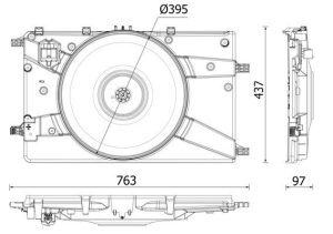 Ventilator radiator -> CHEVROLET CRUZE hatchback (J305) 1.7 TD diesel 110 cai -> MAHLE ORIGINAL CFF 546 000P