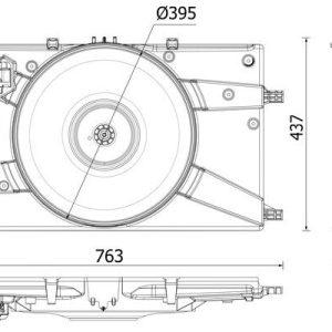 Ventilator radiator -> CHEVROLET CRUZE hatchback (J305) 1.7 TD diesel 110 cai -> MAHLE ORIGINAL CFF 546 000P