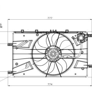 Ventilator radiator -> CHEVROLET CRUZE hatchback (J305) 1.4 benzina 140 cai -> NRF 47878