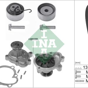 Set pompa apa + curea dintata -> CHEVROLET CRUZE hatchback (J305) 1.7 TD diesel 110 cai -> INA 530 0338 30