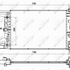 Radiator racire motor -> CHEVROLET CRUZE (J300) 1.8 benzina 141 cai -> NRF 53122