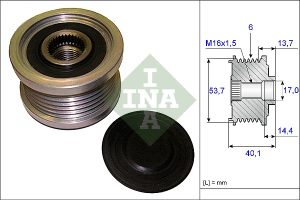 Fulie alternator -> CHEVROLET TRAX 1.4 LPG Benzina/Autogaz (GPL) 140 cai -> INA 535 0202 10