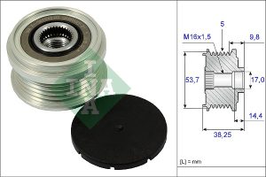 Fulie alternator -> CHEVROLET CRUZE hatchback (J305) 1.4 benzina 140 cai -> INA 535 0242 10