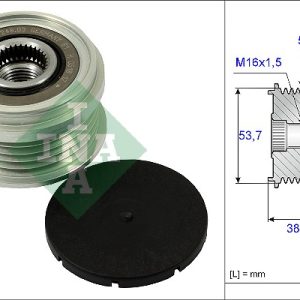 Fulie alternator -> CHEVROLET CRUZE hatchback (J305) 1.4 benzina 140 cai -> INA 535 0242 10