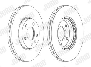 Disc frana -> CHEVROLET CRUZE hatchback (J305) 1.4 benzina 140 cai -> JURID 562631JC-1