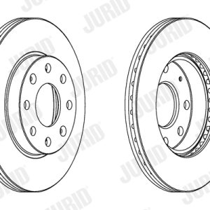 Disc frana -> CHEVROLET SPARK (M300) 1.0 benzina 68 cai -> JURID 563019JC