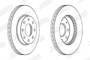 Disc frana -> CHEVROLET AVEO hatchback (T300) 1.2 benzina 69 cai -> JURID 563019JC