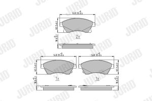 Placute frana -> CHEVROLET CRUZE Station Wagon (J308) 1.4 benzina 140 cai -> JURID 573332J