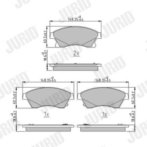 Placute frana -> CHEVROLET CRUZE Station Wagon (J308) 1.4 benzina 140 cai -> JURID 573332J