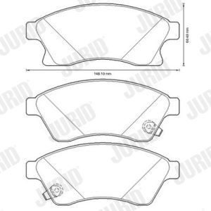 Placute frana -> CHEVROLET AVEO hatchback (T300) 1.2 benzina 69 cai -> JURID 573332JC