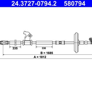 Cablu frana de parcare -> CHEVROLET CRUZE hatchback (J305) 1.6 benzina 113 cai -> ATE 24.3727-0794.2