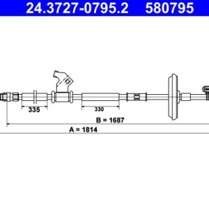 Cablu frana de parcare -> CHEVROLET CRUZE hatchback (J305) 1.6 benzina 113 cai -> ATE 24.3727-0795.2