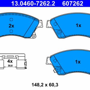 Placute frana -> CHEVROLET CRUZE Station Wagon (J308) 1.4 benzina 140 cai -> ATE 13.0460-7262.2
