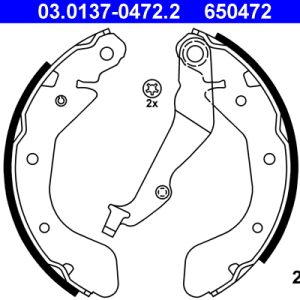 Set saboti frana -> CHEVROLET SPARK (M300) 1.0 benzina 65 cai -> ATE 03.0137-0472.2