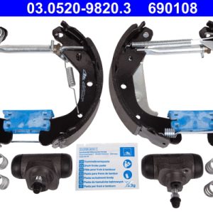 Set saboti frana -> CHEVROLET SPARK (M300) 1.0 benzina 65 cai -> ATE 03.0520-9820.3