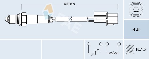 Sonda Lambda -> CHEVROLET SPARK (M300) 1.0 benzina 68 cai -> FAE 77344