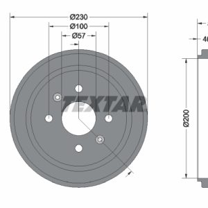 Tambur frana -> CHEVROLET SPARK (M300) 1.0 benzina 65 cai -> TEXTAR 94032100