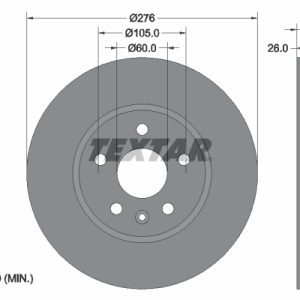 Disc frana -> CHEVROLET AVEO limuzina (T300) 1.4 benzina 140 cai -> TEXTAR 92198903