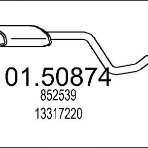 Toba esapamet intermediara -> CHEVROLET CRUZE (J300) 1.6 benzina 124 cai -> MTS 01.50874
