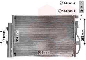 Condensator climatizare -> CHEVROLET AVEO hatchback (T300) 1.2 benzina 69 cai -> VAN WEZEL 08005048