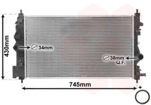 Radiator racire motor -> CHEVROLET CRUZE Station Wagon (J308) 1.7 TD diesel 110 cai -> VAN WEZEL 37002488