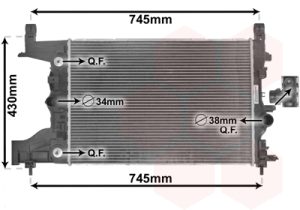 Radiator racire motor -> CHEVROLET CRUZE Station Wagon (J308) 1.8 benzina 141 cai -> VAN WEZEL 37002545